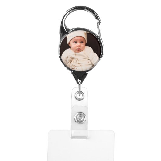 Custom Baby Photo Badge Holder (Front)