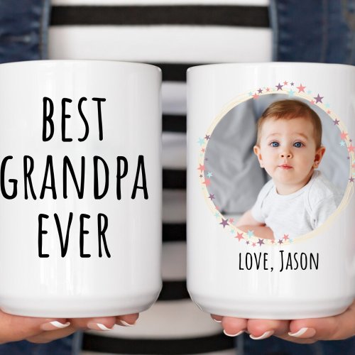 Custom Baby Photo best Papa ever Mug