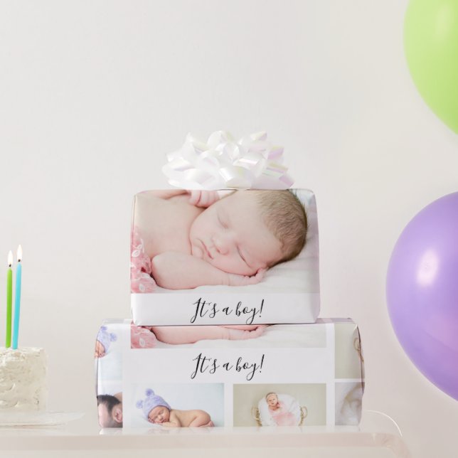 Custom baby photo celebration gift wrapping paper (Party Gifts)