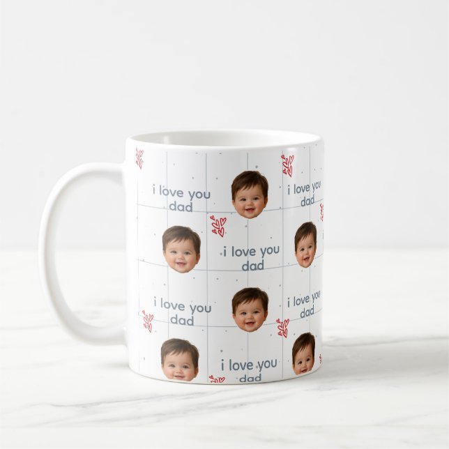 Custom Baby Photo Coffee Mug For Dad (Left)