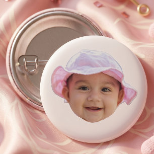 Custom Baby Photo Face Button