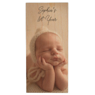Custom Baby Photo Monogram USB Flash Drive