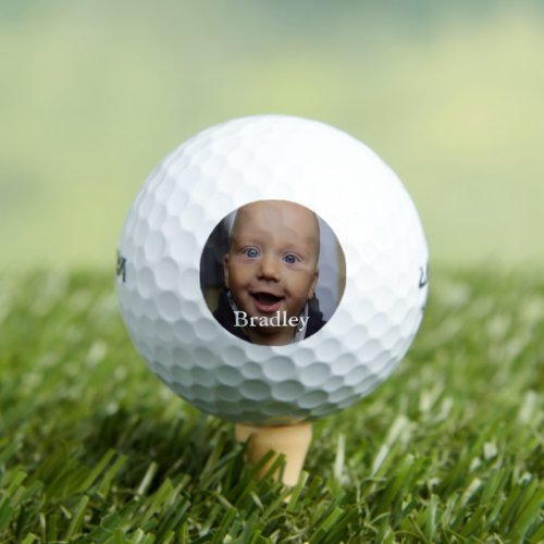 Custom baby photo personalized golf balls