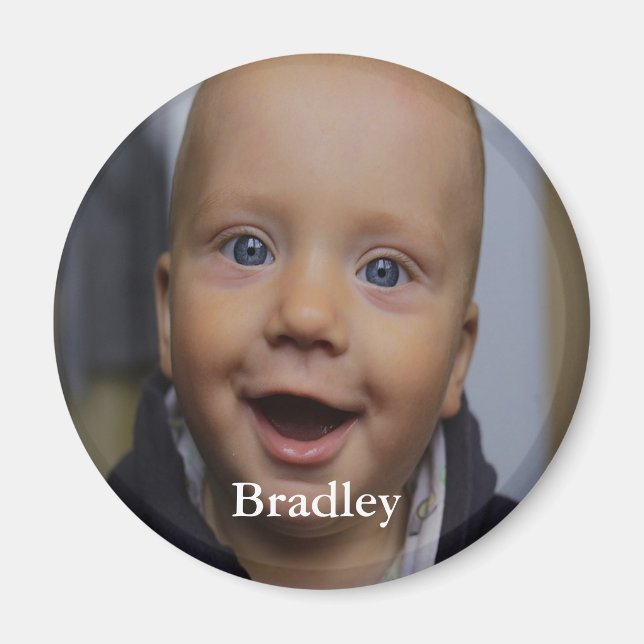 Custom baby photo personalized magnet (Front)