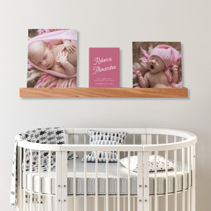 Custom Baby Photo Plaque Nursery Newborn  Picture Ledge