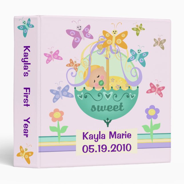 Custom Baby Photo / Scrapbook Binder (Front/Spine)