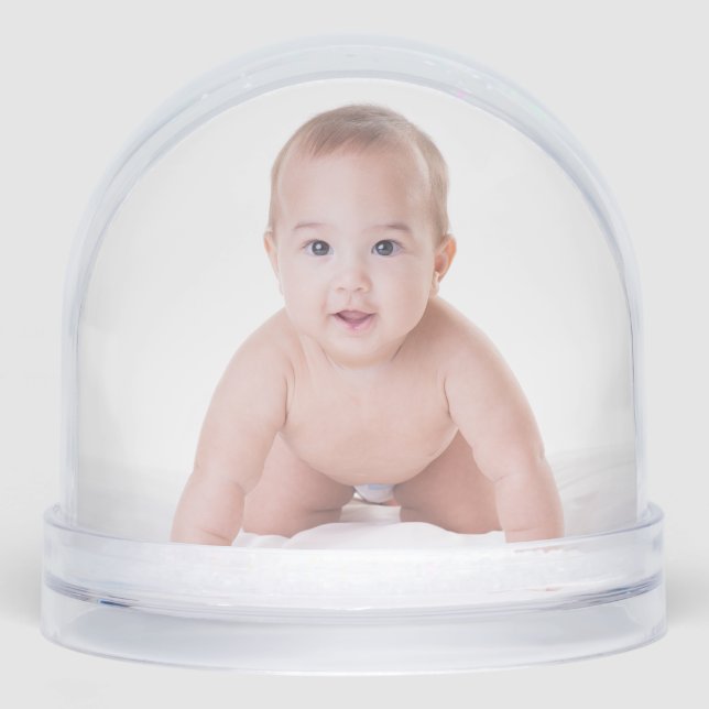 Custom Baby Photo Snow Globe (Front)