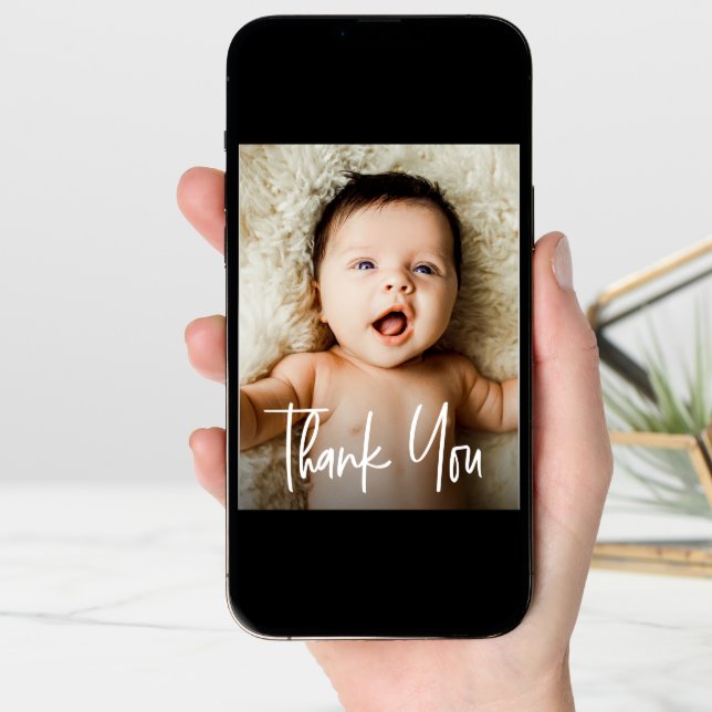 Custom Baby Photo standard size Editable message Announcement (Front Digital)