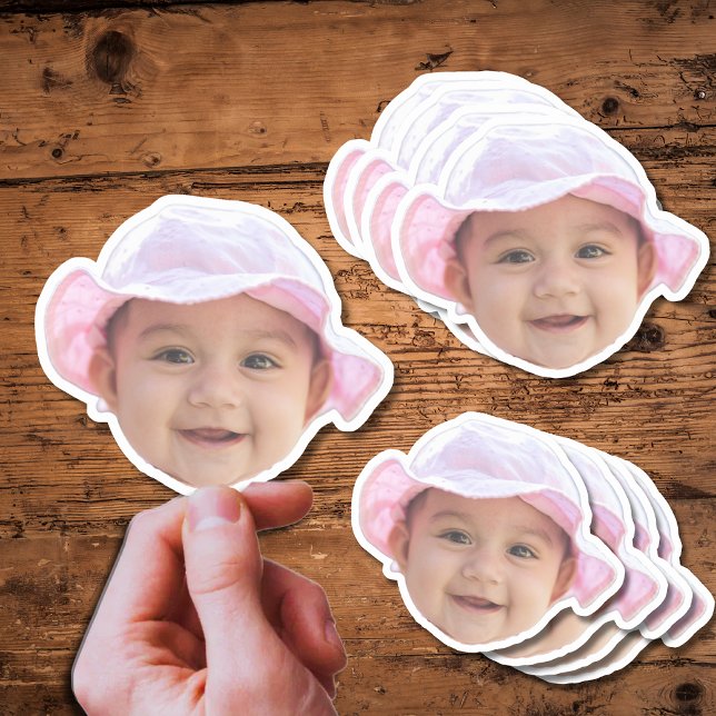 Custom Baby Photo Stickers, Baby Photo Face Sticker (Creator Uploaded)