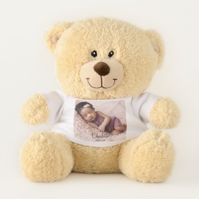 Custom Baby Photo Teddy Bear (Front)