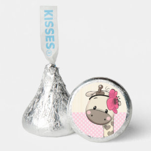 Custom Baby Pink Girl Giraffe Hershey®'s Kisses®