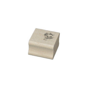 Custom Baby Pink Girl Giraffe Rubber Stamp