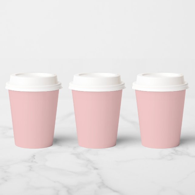Custom Baby Pink Paper Cups (Multi)