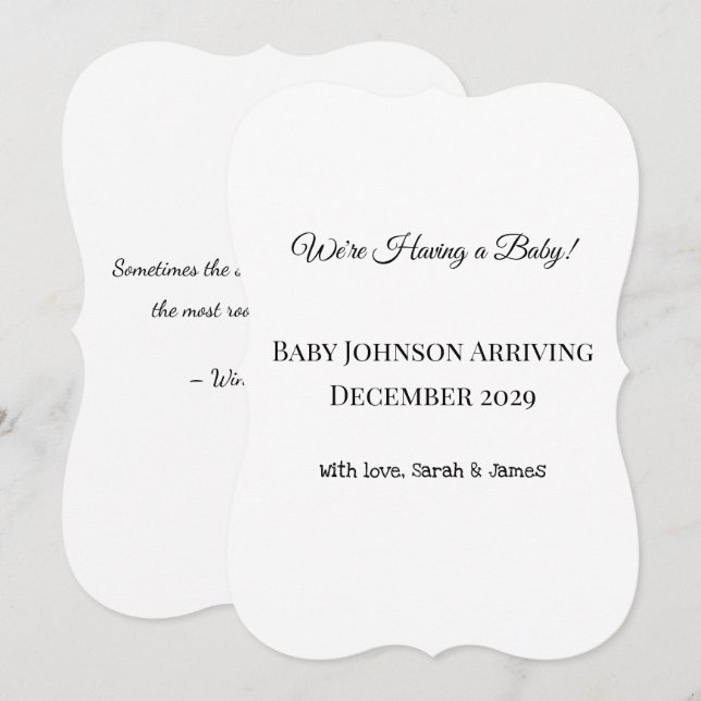 Custom Baby Reveal Card (Front/Back)