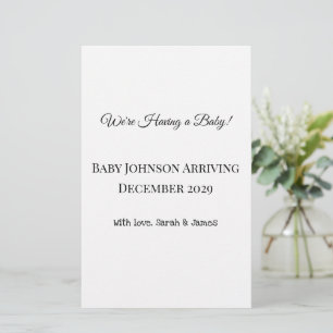 Custom Baby Reveal Card
