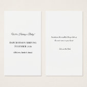 Custom Baby Reveal Card (Front & Back)