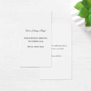 Custom Baby Reveal Card