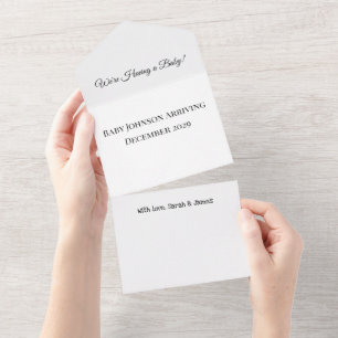Custom Baby Reveal Card