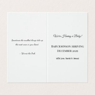 Custom Baby Reveal Card