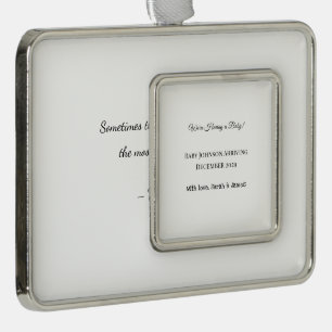 Custom Baby Reveal Card Christmas Ornament