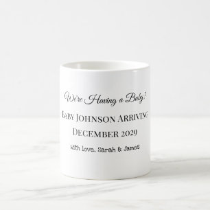 Custom Baby Reveal Card Coffee Mug