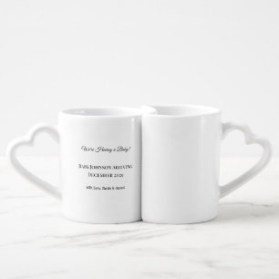 Custom Baby Reveal Card Coffee Mug Set