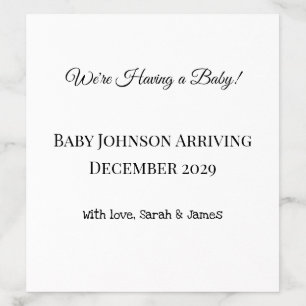 Custom Baby Reveal Card Envelope Liner