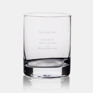 Custom Baby Reveal Card Rocks Glass