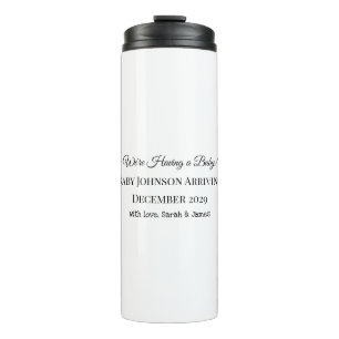 Custom Baby Reveal Card Thermal Tumbler