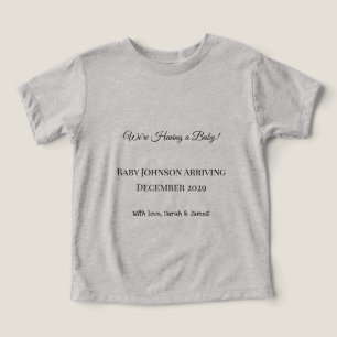 Custom Baby Reveal Card Toddler T-shirt