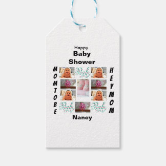 Custom Baby Shower 11 Photo Collage Gift Tags