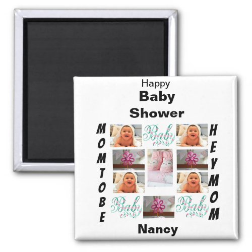 Custom Baby Shower 11 Photo Collage  Magnet
