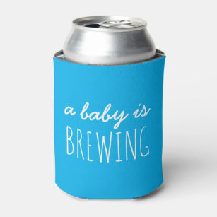 A Baby is Brewing Baby Shower Full Color Slim Can Cooler 6FS Baby