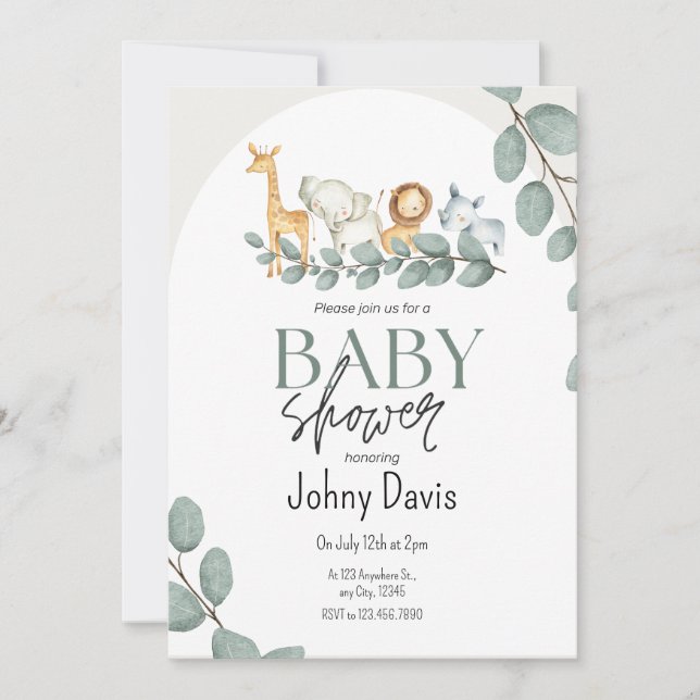 Custom Baby Shower Celebration Invitation (Front)