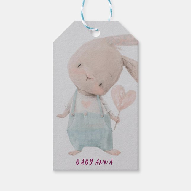Custom Baby Shower Gift Tags – Personalized  (Front)