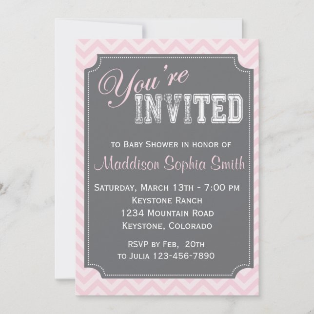 Custom Baby Shower Invitations (Front)