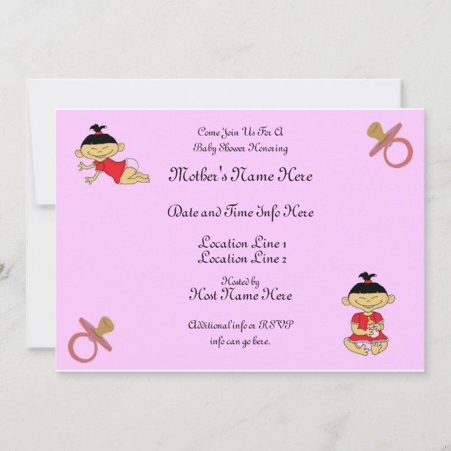 Custom Baby Shower Invites (Front)