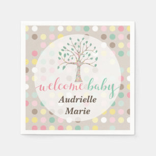 Custom Baby Shower Love Grows In Our Family Tree Napkins