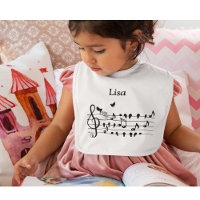 Custom Baby Shower Music Bird Notes Keepsake