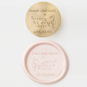 Custom Baby Shower Music Bird Notes Keepsake Wax Seal Stamp