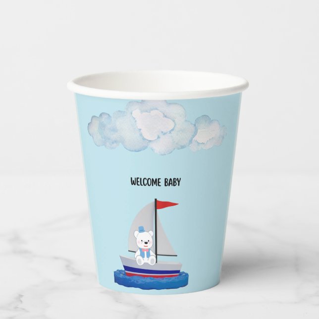 Custom Baby Shower Paper Cups (Front)