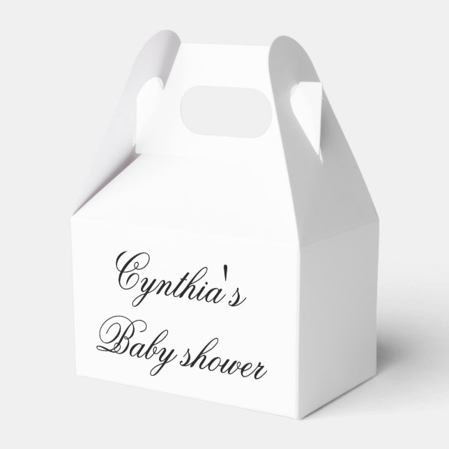 Custom Baby Shower Party Favor Boxes (Front Side)