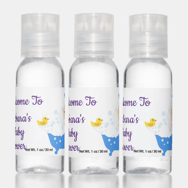 Custom Baby Shower Party Favor Hand Sanitizer Zazzle