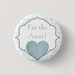 Custom Baby Shower Party I'm the Aunt Button