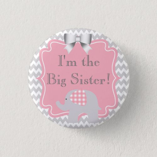 Custom Baby Shower Party Im the Big Sister Button