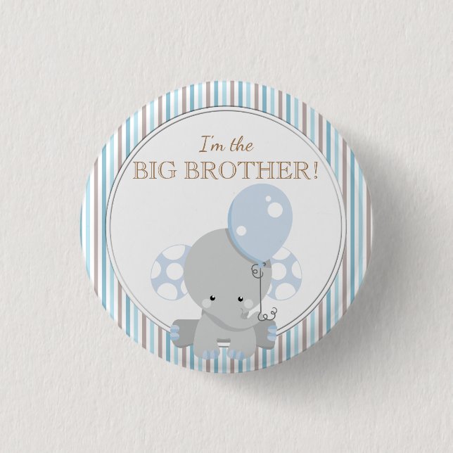 Custom Baby Shower Party I'M THE BIG SISTER Button (Front)