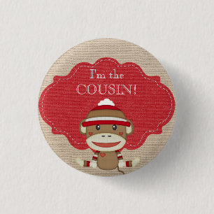 Custom Baby Shower Party I'm the Cousin Button