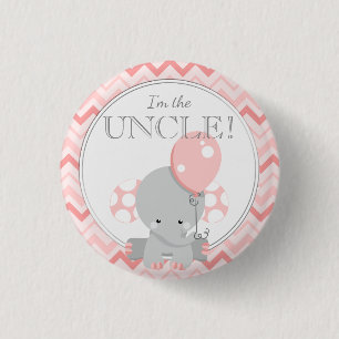 Custom Baby Shower Party I'M THE UNCLE Button