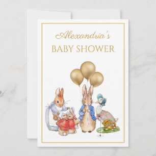 Custom Baby Shower Peter and Josephine bunny Invitation