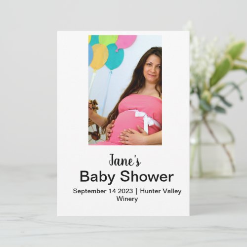 Custom baby shower photo collage invitation